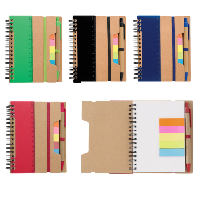 NOTE1 -  Carnet à spirale en papier recyclé