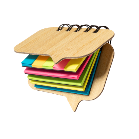 NOTE3 - Bloc-notes à anneaux avec couvertures rigides en bambou